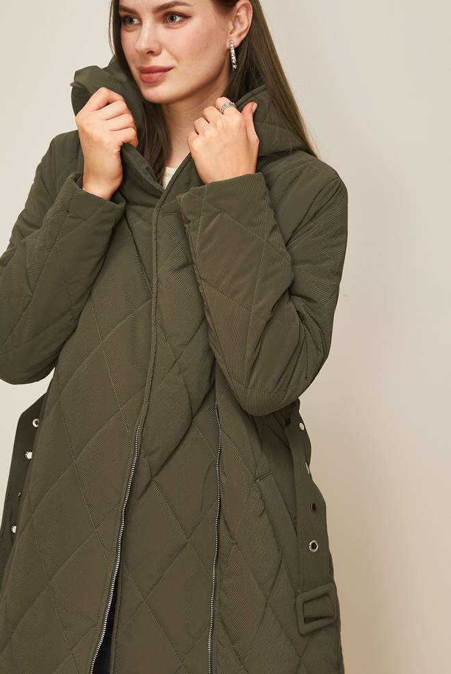 Tesettür giyim HAKİ 90615 COMBO KABAN 38-44 TEK40 - ALVİNA