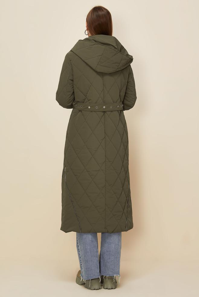 Tesettür giyim HAKİ 90615 COMBO KABAN 38-44 TEK40 - ALVİNA