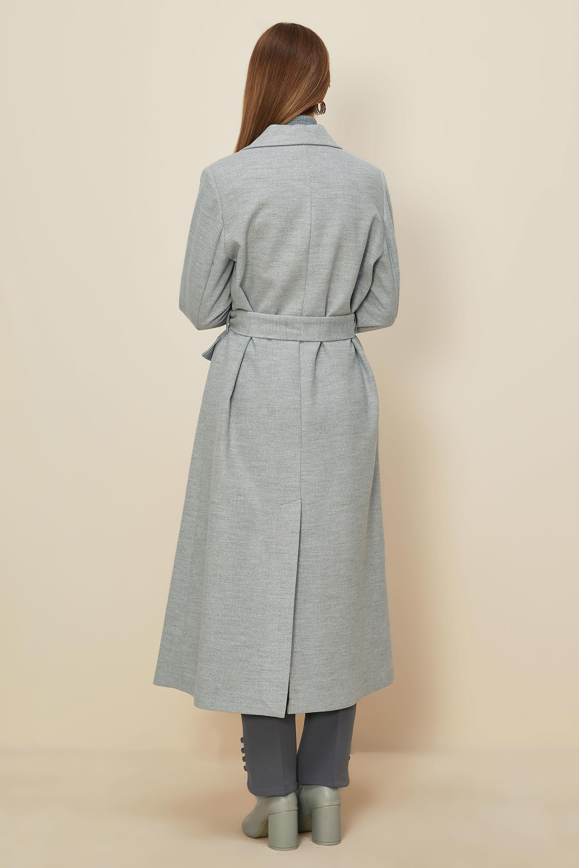 Hijab clothing SILVER BELTED CACHE COAT 90617