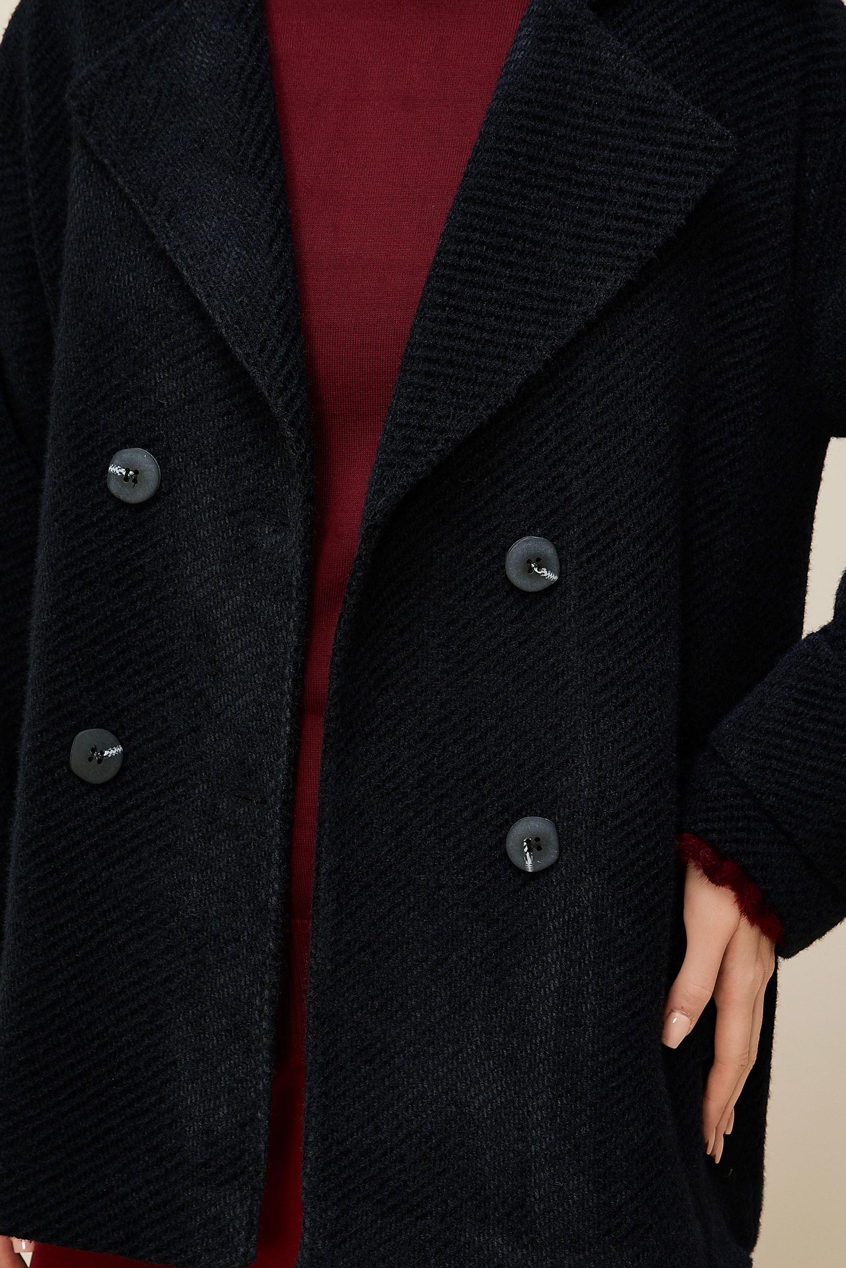 Tesettür giyim SİYAH KAŞE KABAN 90618