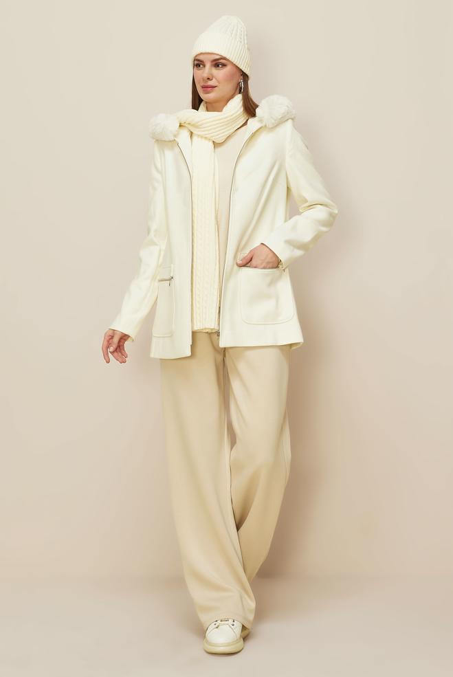 Tesettür giyim BEYAZ 90619 MOLLY KABAN 38-44 TEK 40 - ALVİNA