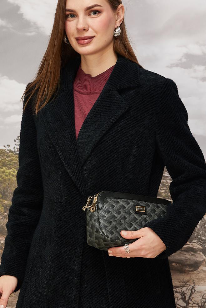 Tesettür giyim SİYAH 90620 8676 KABAN 38-46 TEK42 - ALVİNA