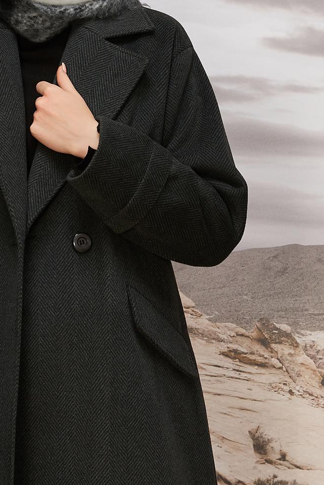 Vêtements hijab NOIR MANTEAU CACHE 90622 - ALVİNA