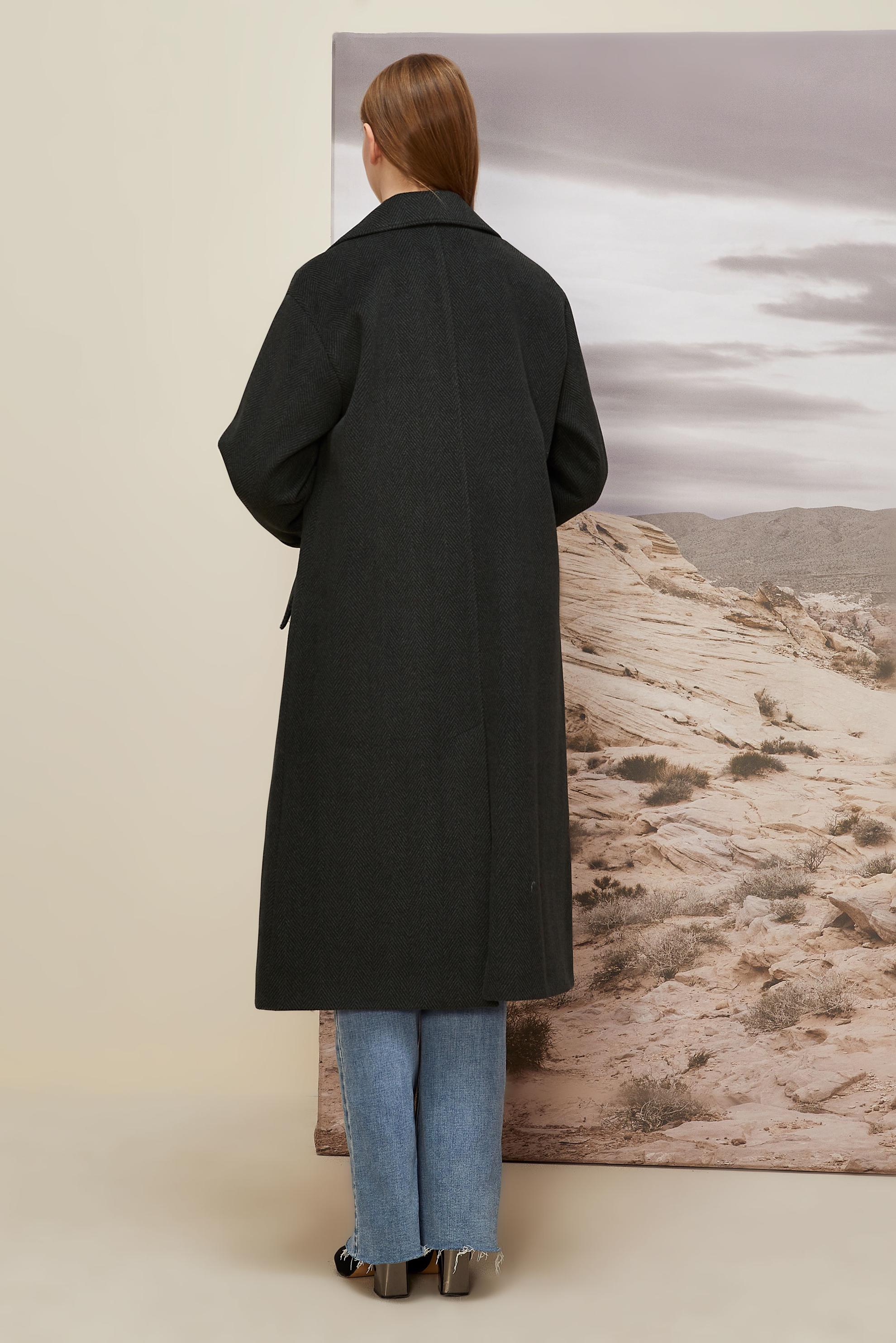 Tesettür giyim SİYAH KAŞE KABAN 90622