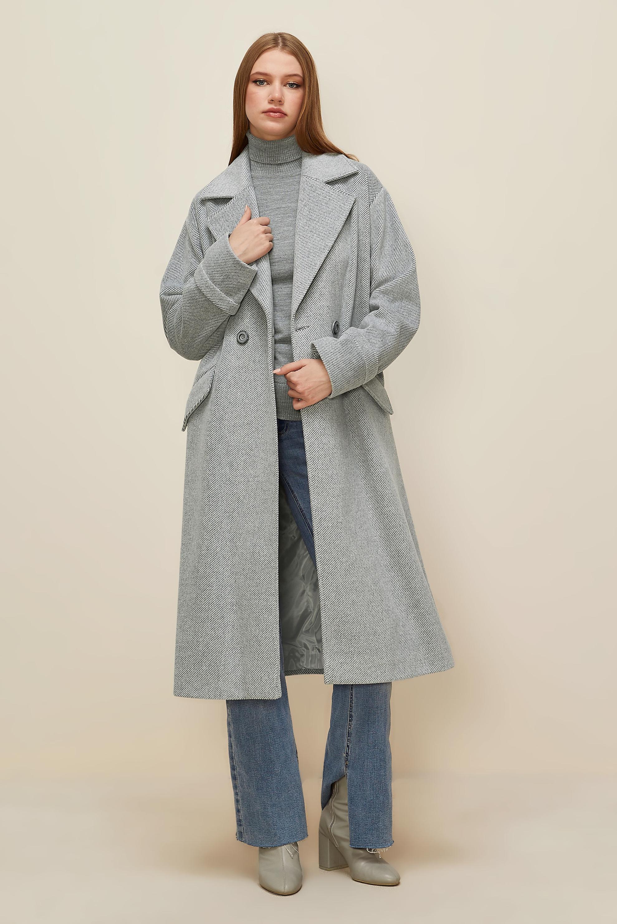 Vêtements hijab GRIS MANTEAU CACHE 90622