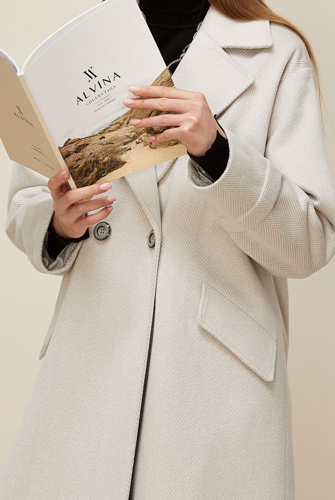 Vêtements hijab BEIGE MANTEAU CACHE 90622 - ALVİNA