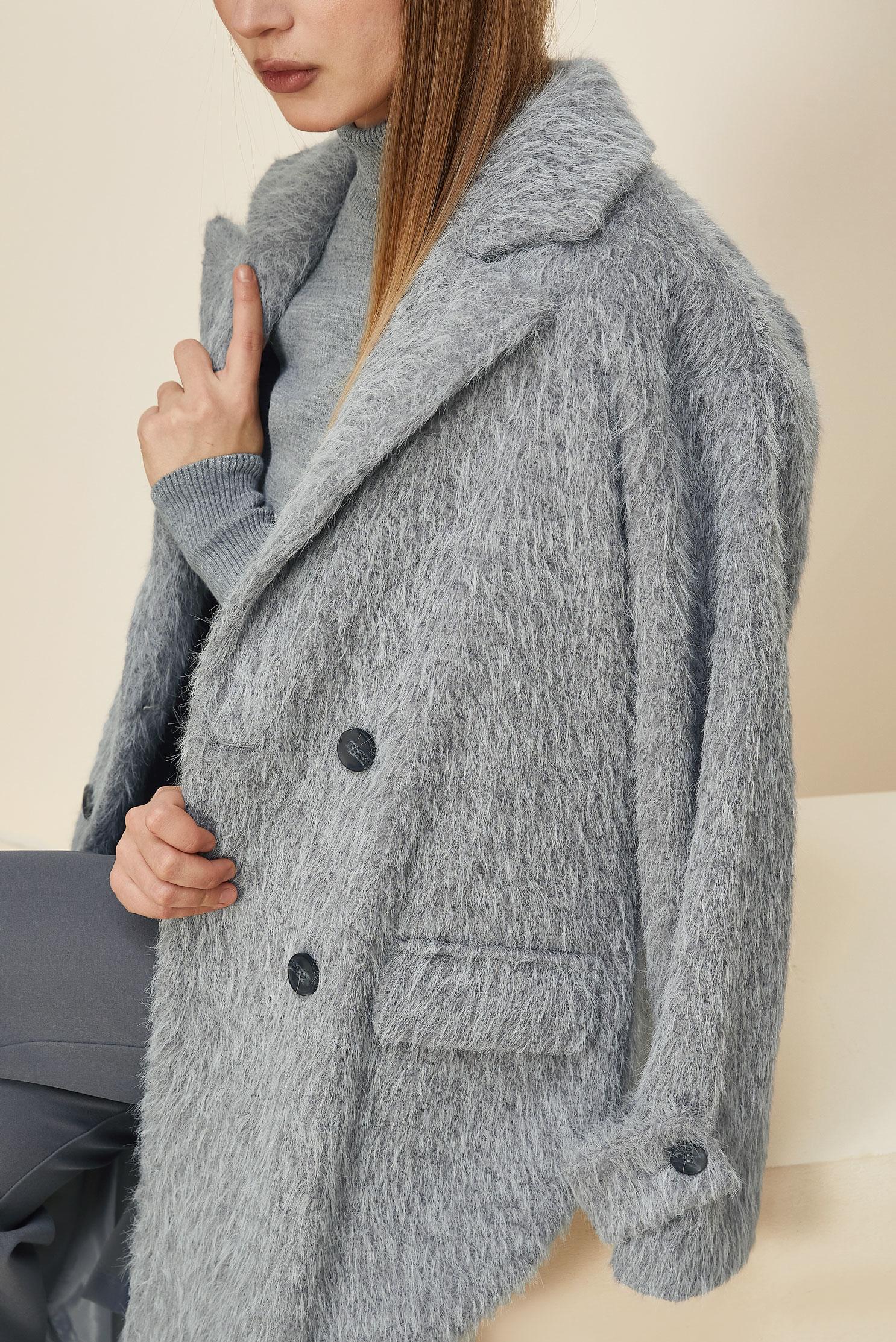 Tesettür giyim GRİ KAŞE KABAN 90623