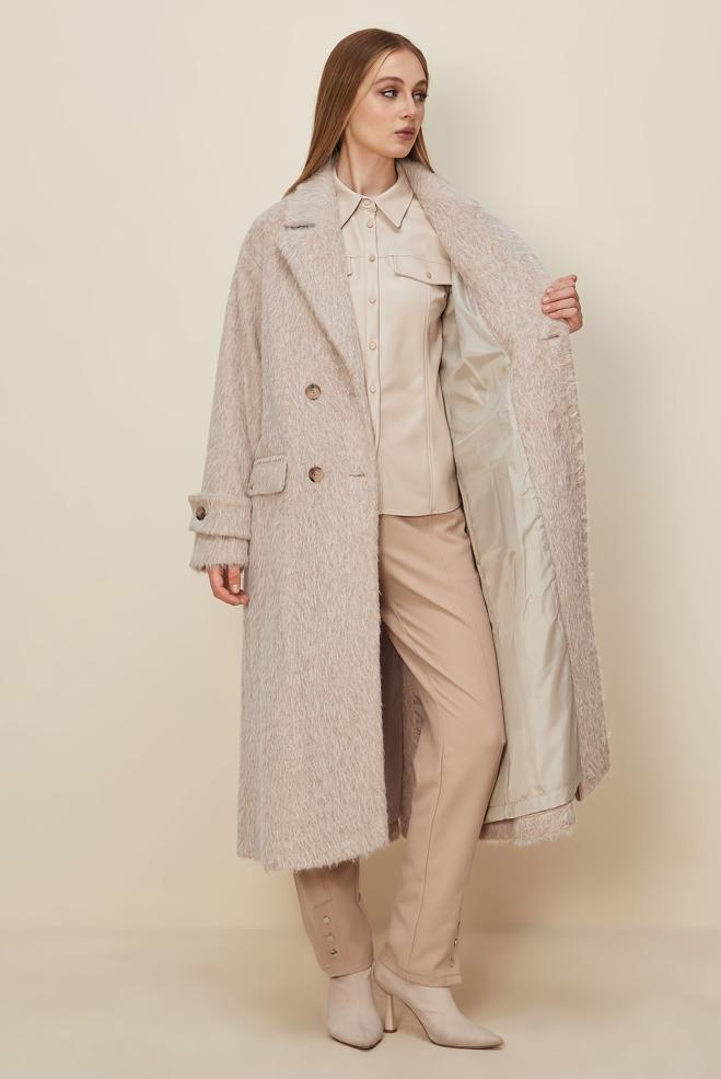 Tesettür giyim KUM 90623 8735 KABAN 38-46 TEK42 - ALVİNA