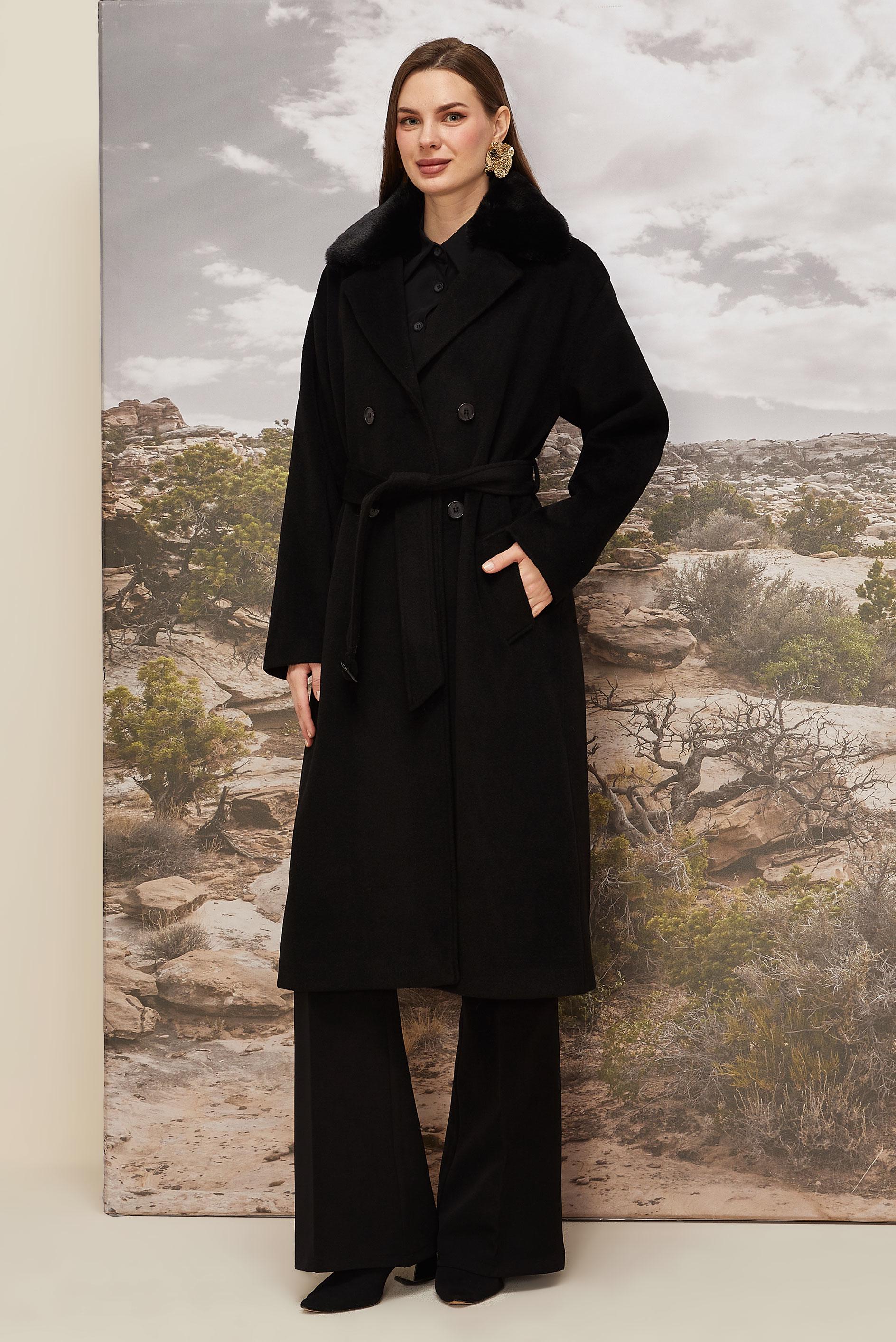 Tesettür giyim SİYAH 90624 8545 KABAN 38-46 TEK 40