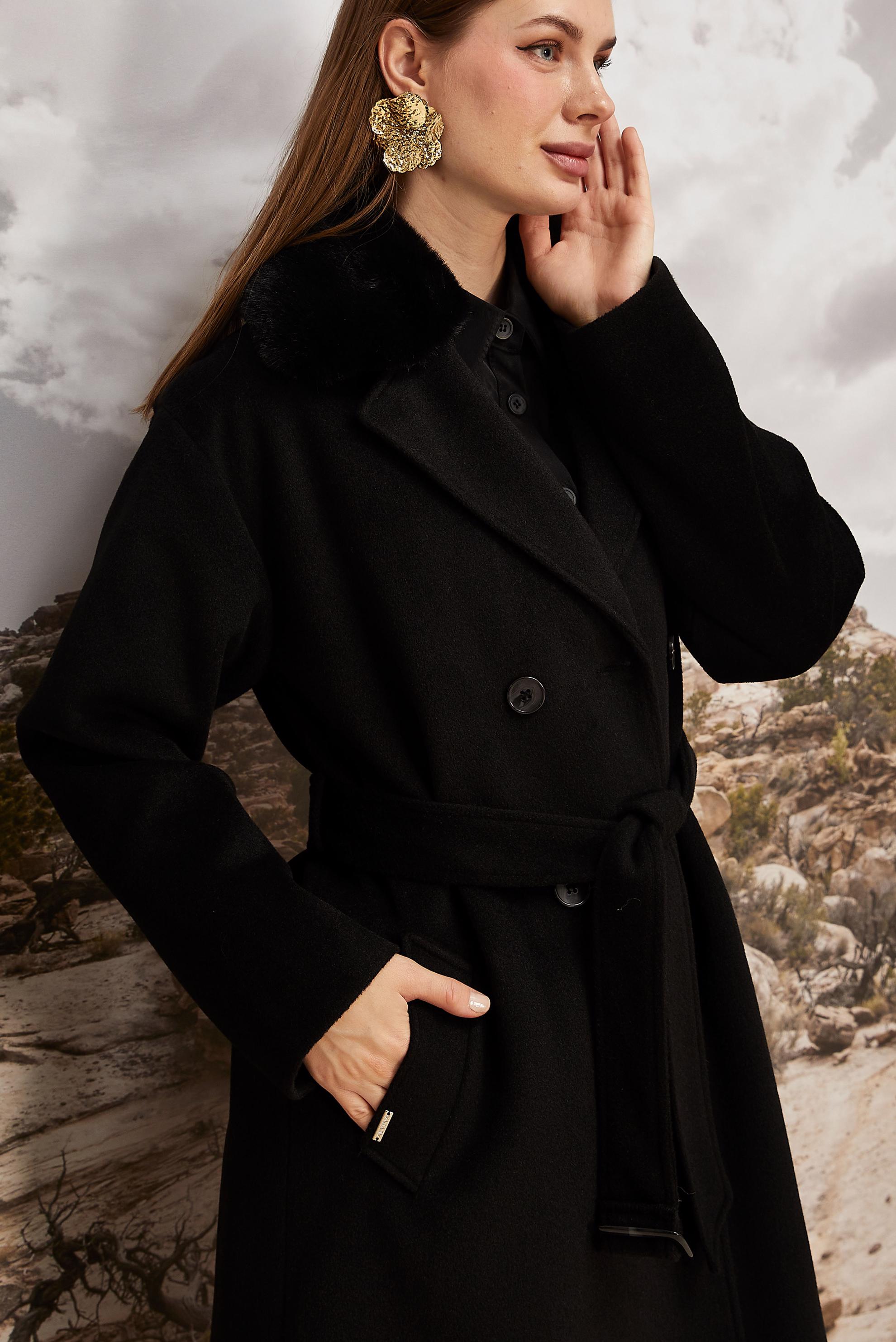 Tesettür giyim SİYAH 90624 8545 KABAN 38-46 TEK 40