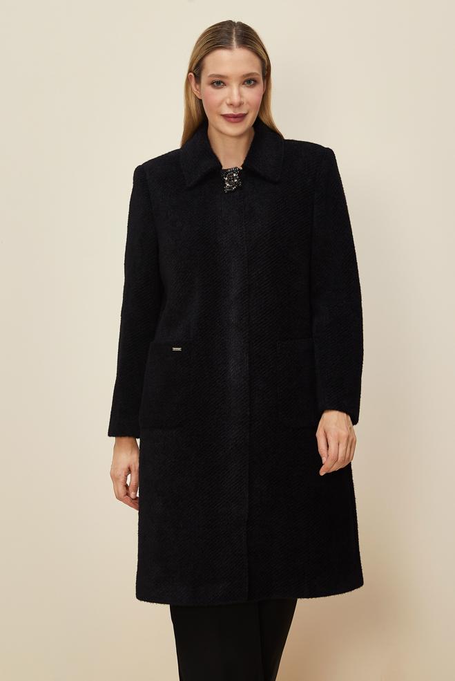 Vêtements hijab NOIR CACHE MANTEAU 90625 - ALVİNA