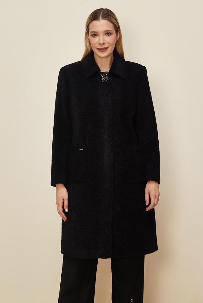 Vêtements hijab NOIR CACHE MANTEAU 90625 - ALVİNA