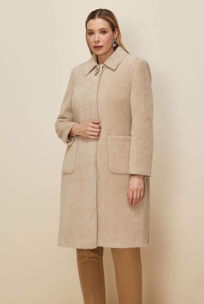 Vêtements hijab BRUN CACHE MANTEAU 90625 - ALVİNA