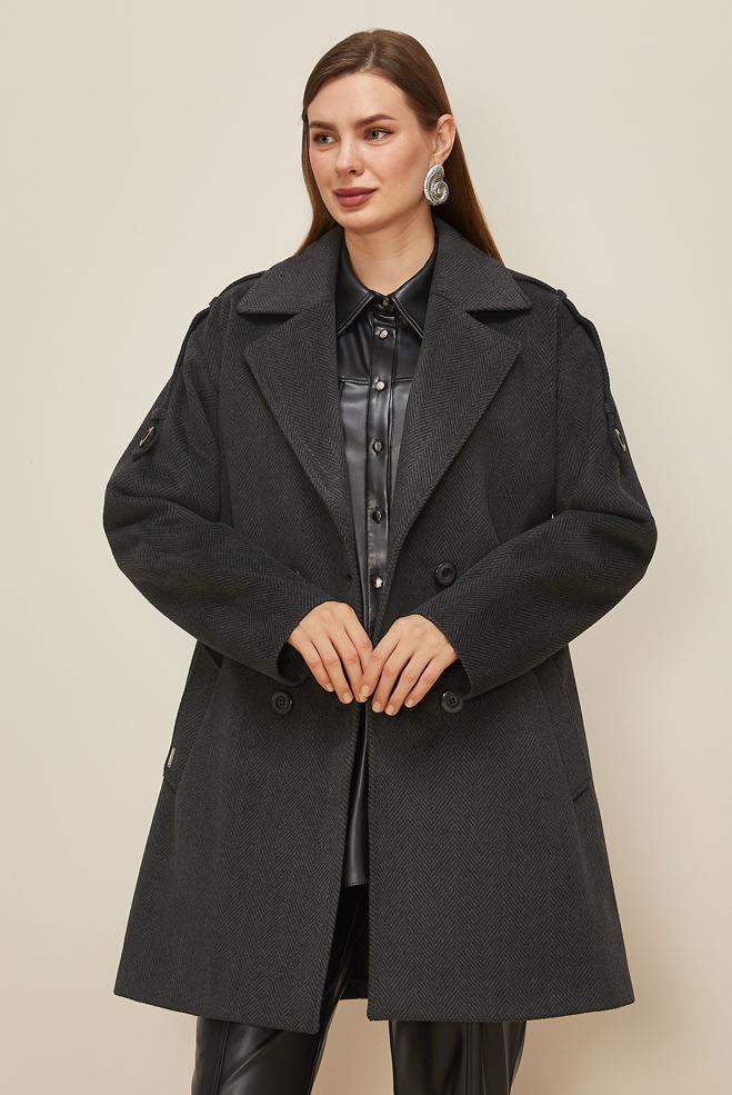 Vêtements hijab NOIR MANTEAU CACHE 90626 - ALVİNA