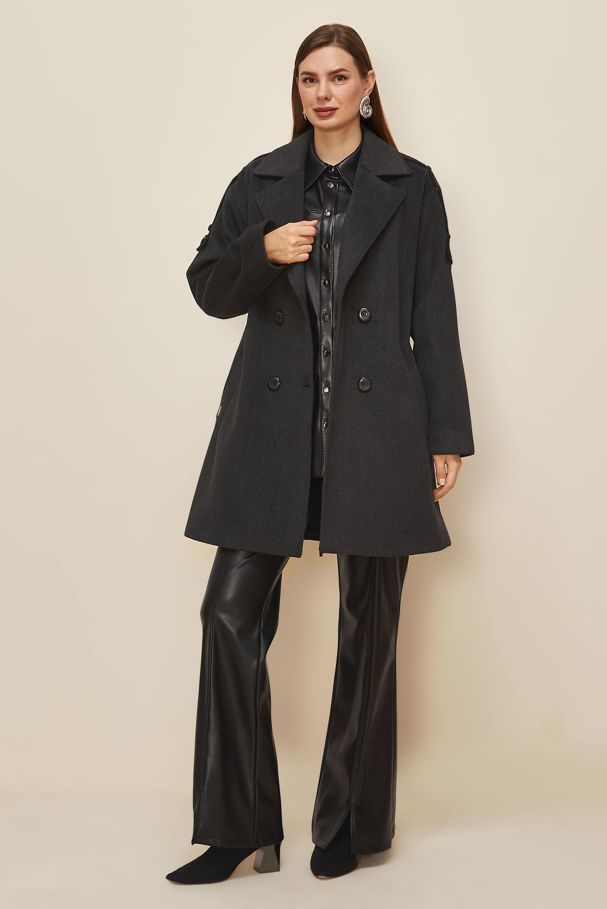 Vêtements hijab NOIR MANTEAU CACHE 90626