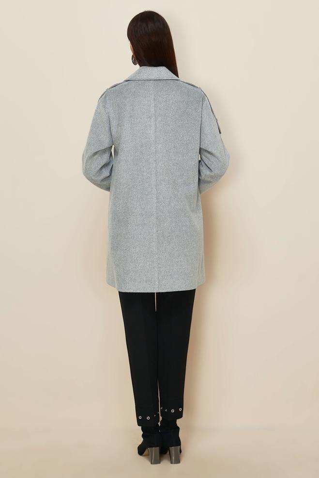 Tesettür giyim GRİ KAŞE KABAN 90626 - ALVİNA