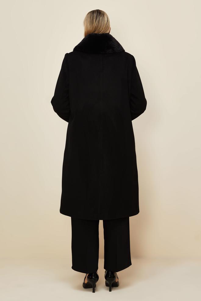 Vêtements hijab NOIR MANTEAU CACHE GRANDE TAILLE 90627 - ALVİNA