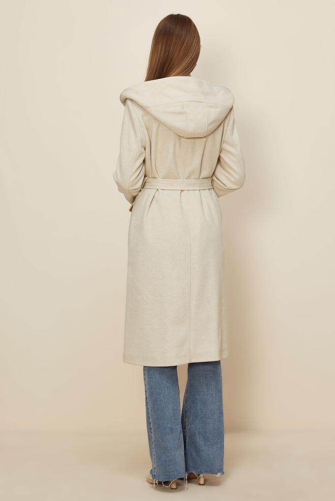 Tesettür giyim EKRU 90628 KASHA KABAN 38-44 TEK 40 - ALVİNA