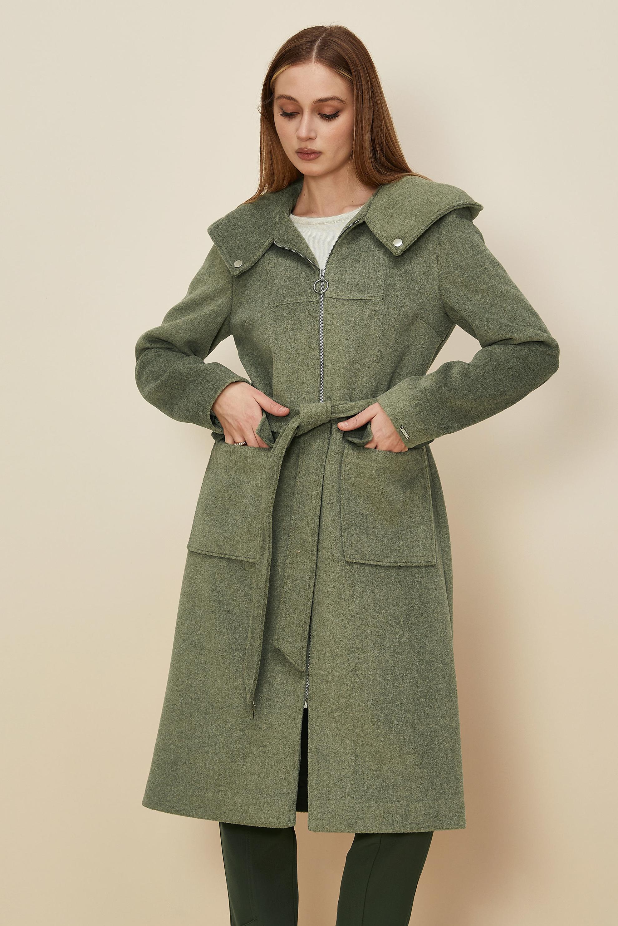 Tesettür giyim YEŞİL 90628 KASHA KABAN 38-44 TEK 40