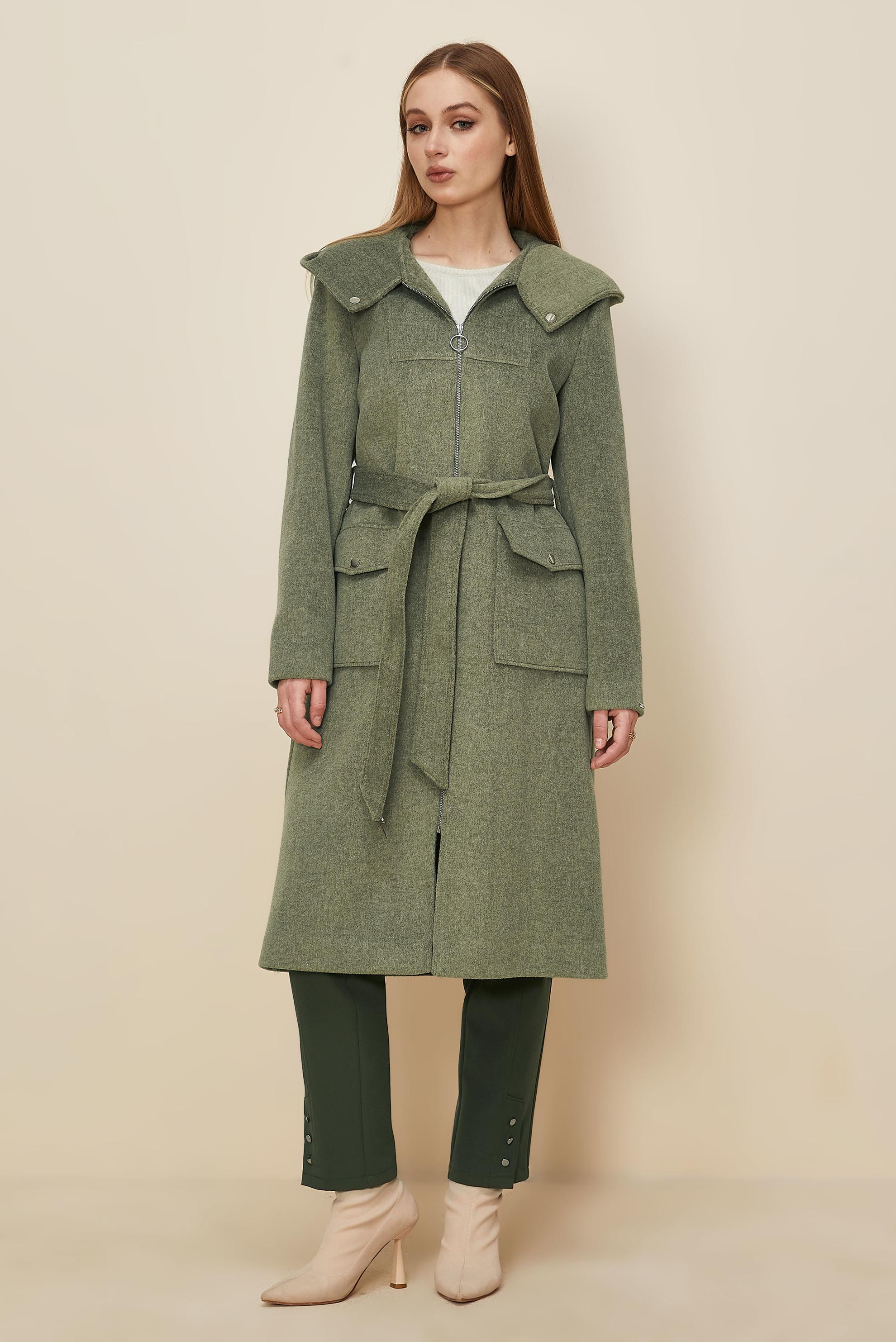 Tesettür giyim YEŞİL 90628 KASHA KABAN 38-44 TEK 40