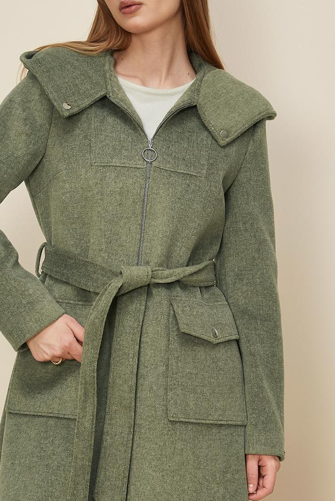 Tesettür giyim YEŞİL 90628 KASHA KABAN 38-44 TEK 40 - ALVİNA