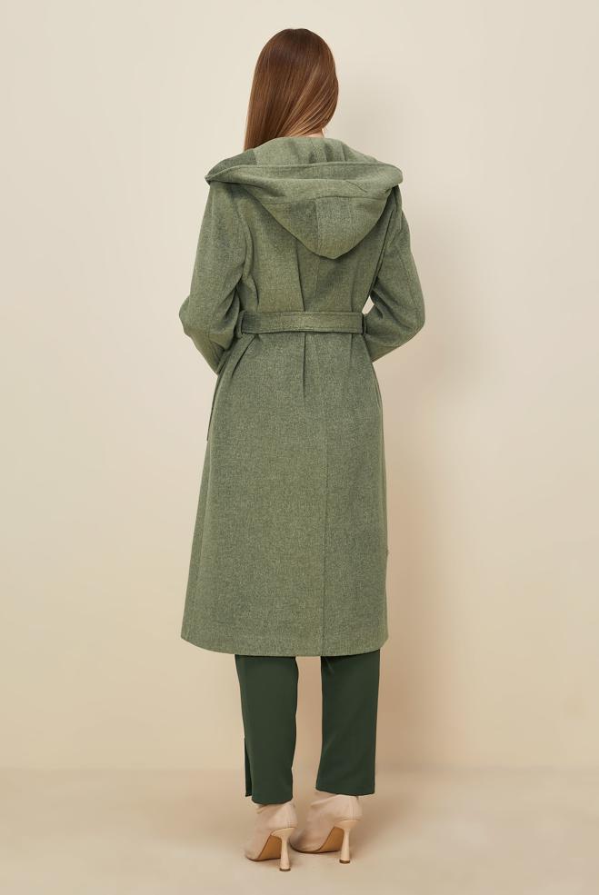 Tesettür giyim YEŞİL 90628 KASHA KABAN 38-44 TEK 40 - ALVİNA