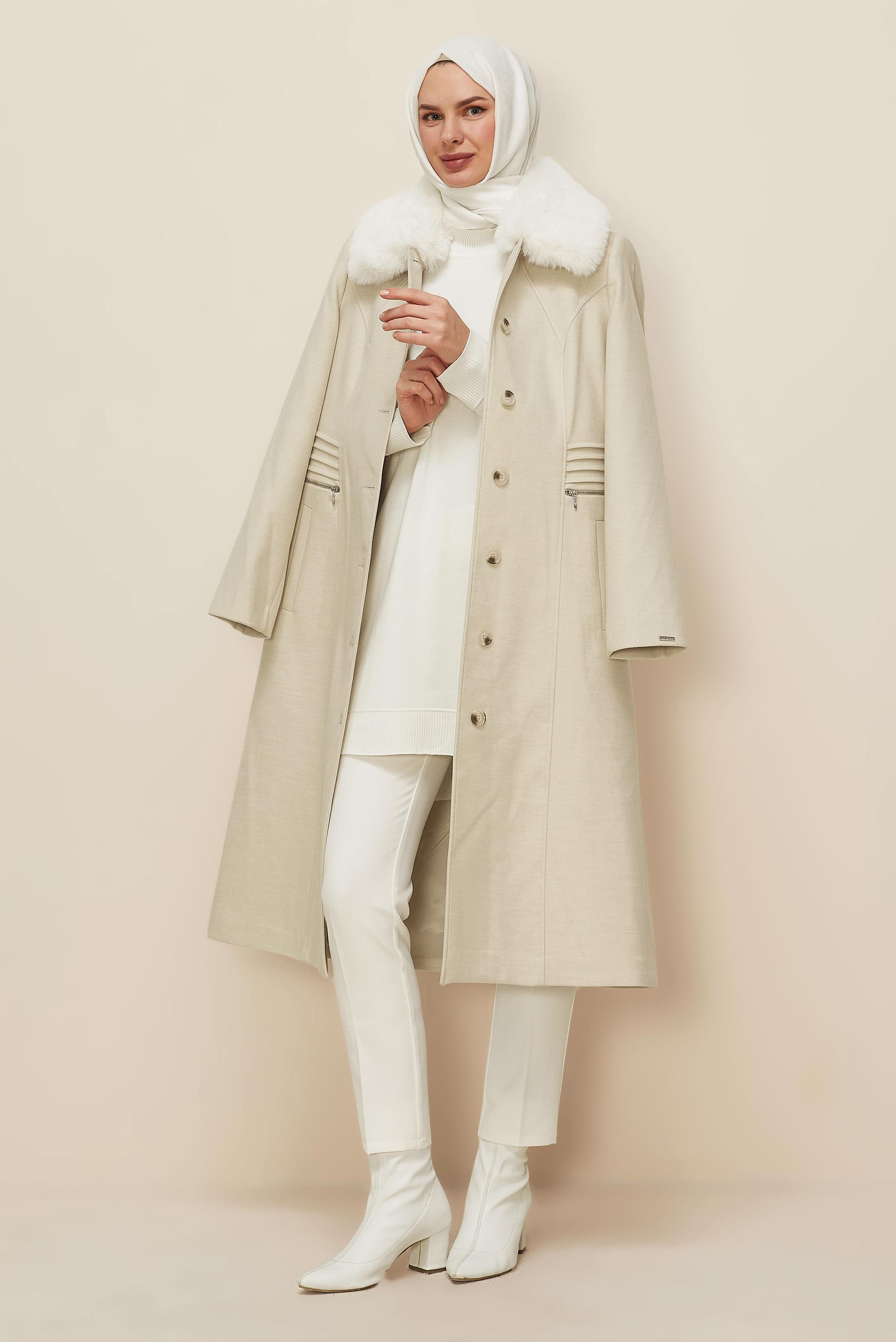 Tesettür giyim BEJ 90629 MOLLY KABAN 40-46 TEK 38