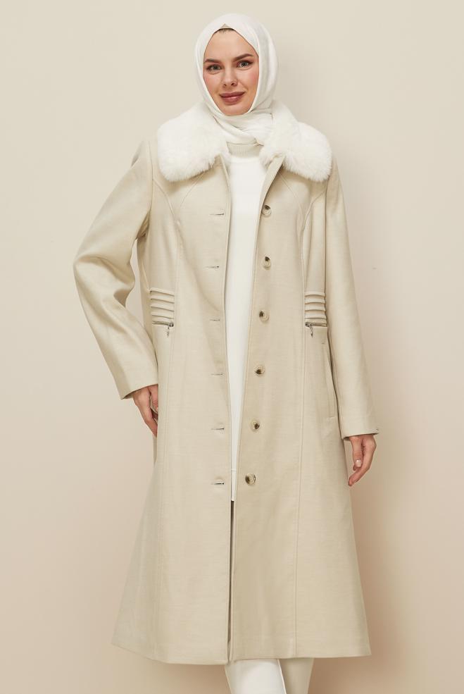 Tesettür giyim BEJ 90629 MOLLY KABAN 40-46 TEK 38 - ALVİNA