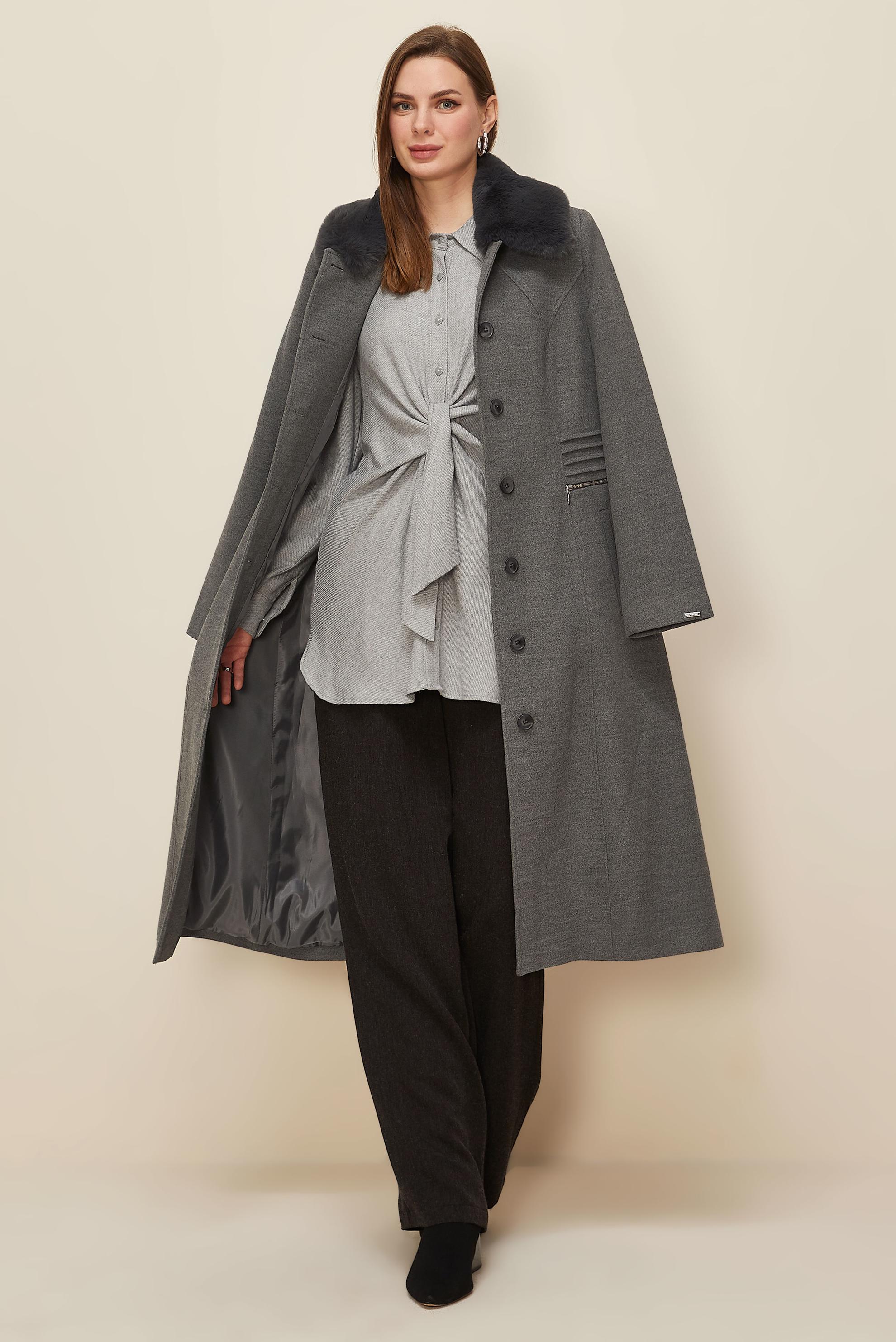 Tesettür giyim GRİ 90629 MOLLY KABAN 40-46 TEK 38