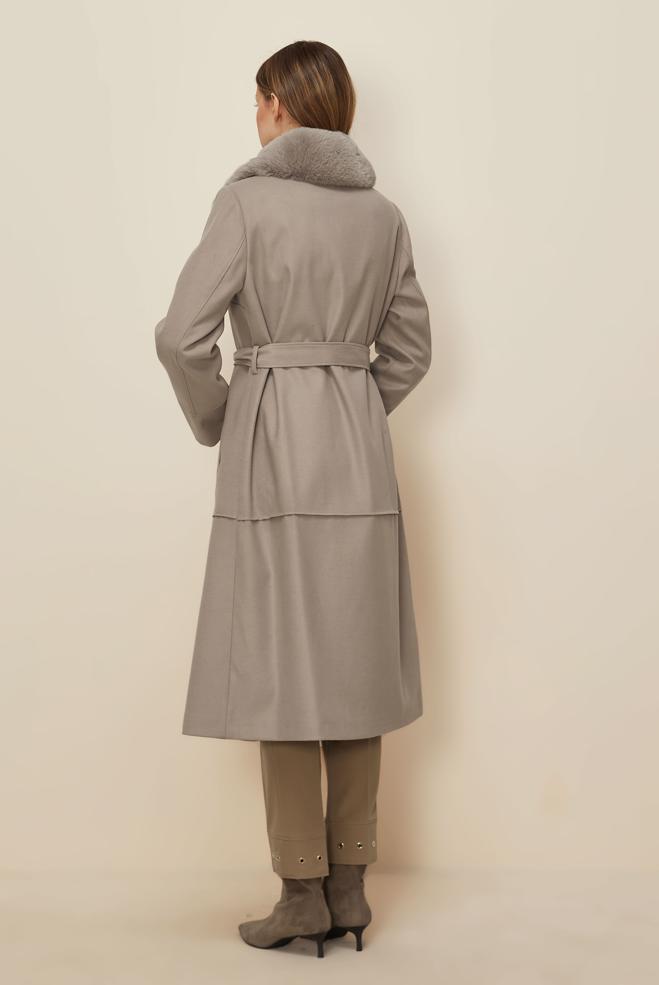 Tesettür giyim KAHVE 90631 WİNTER ALMEDA KABAN 42-48 TEK 40 - ALVİNA