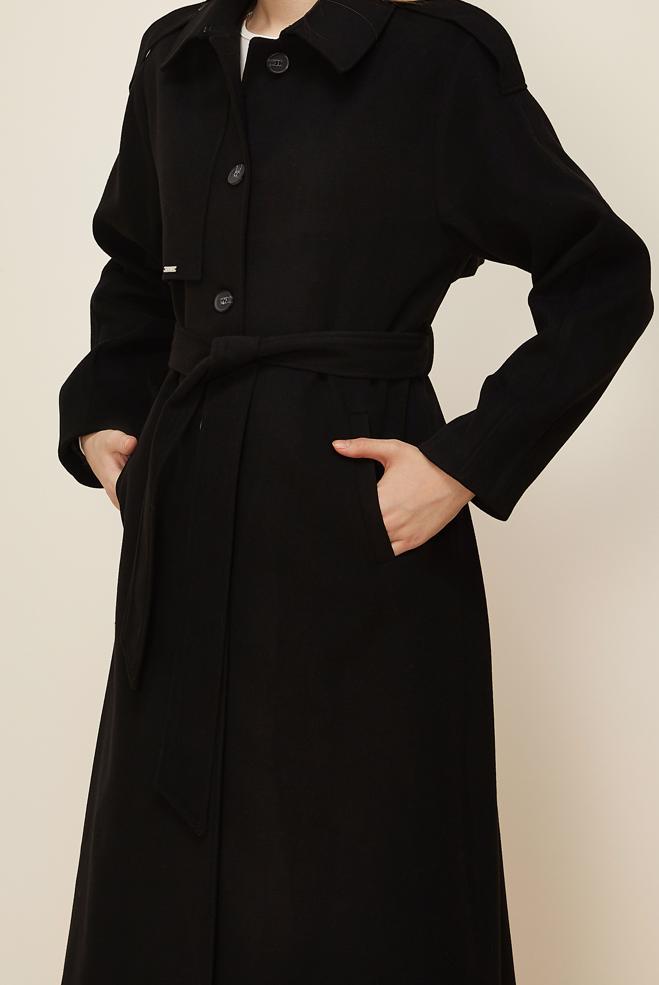 Tesettür giyim SİYAH 90637 MOLLY KABAN 38-44 TEK 40 - ALVİNA