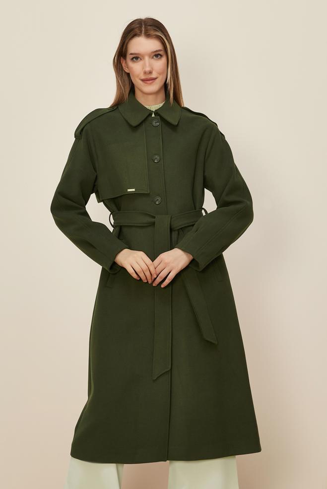 Tesettür giyim HAKİ 90637 MOLLY KABAN 38-44 TEK 40 - ALVİNA