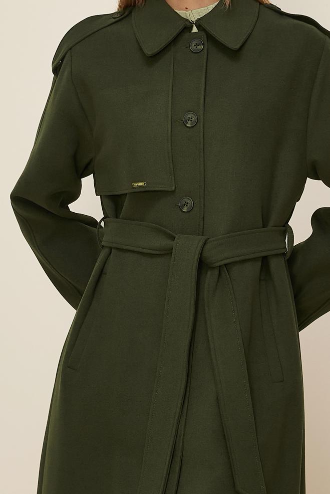 Tesettür giyim HAKİ 90637 MOLLY KABAN 38-44 TEK 40 - ALVİNA