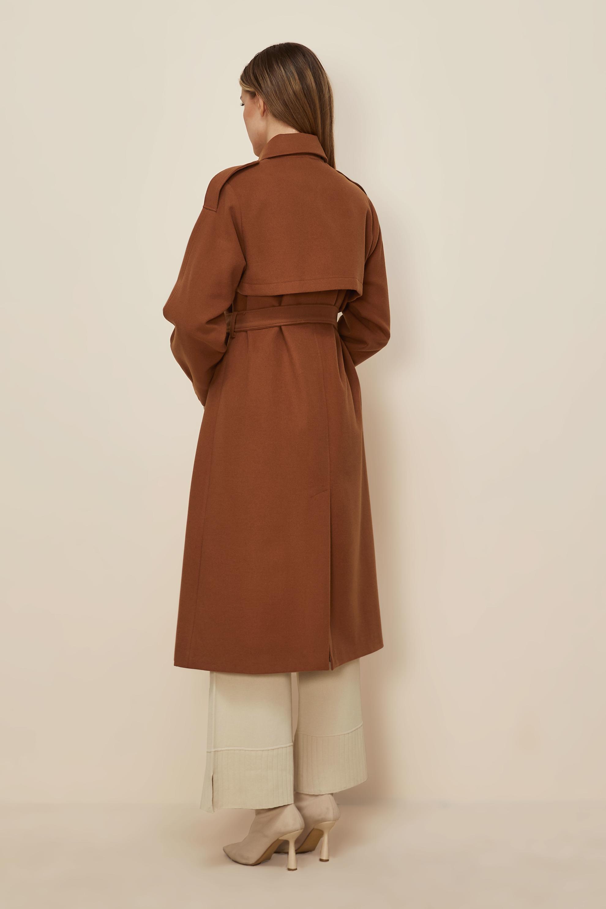 Tesettür giyim TURUNCU KAŞE KABAN 90637