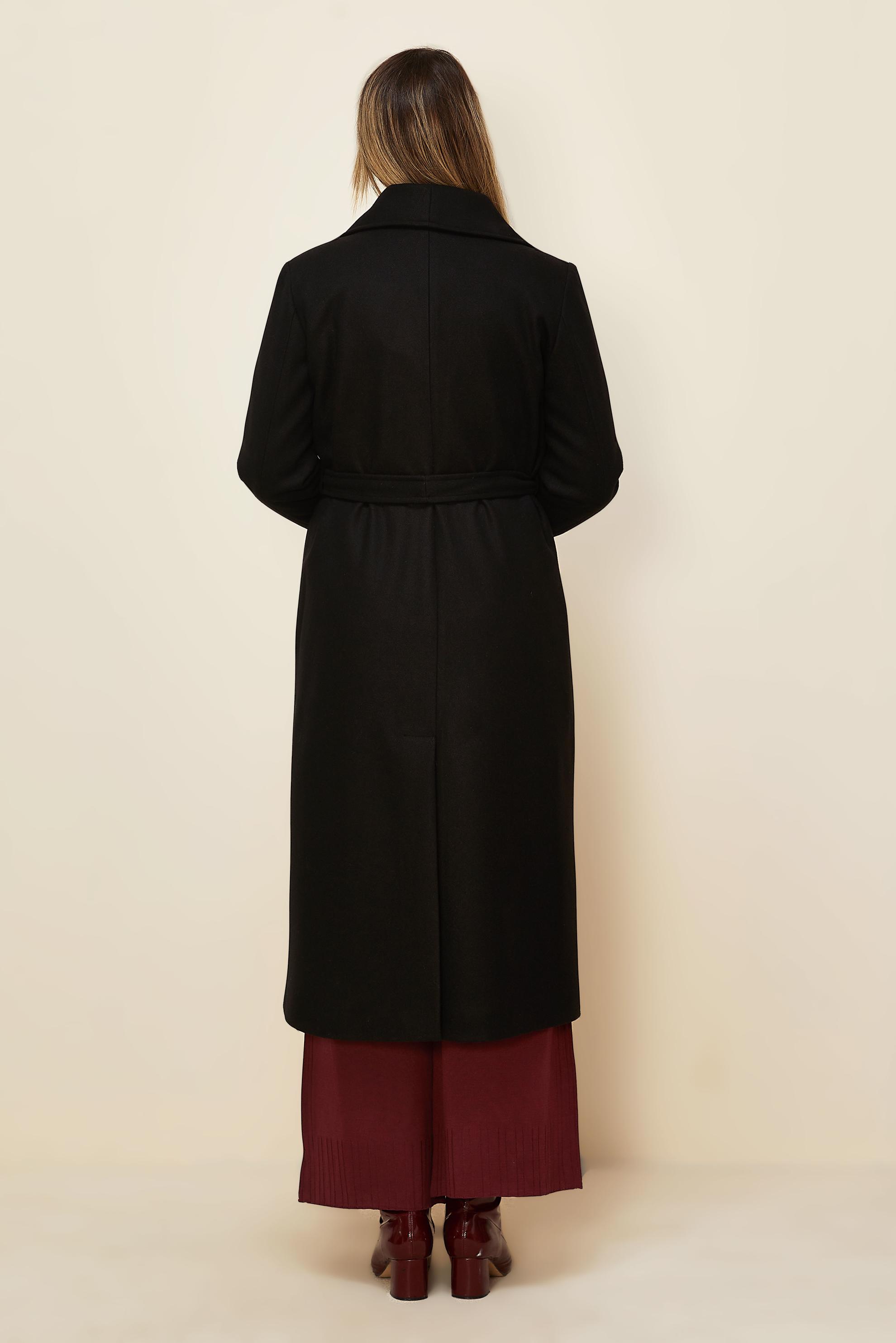 Vêtements hijab NOIR MANTEAU CACHE CEINTURE 90643