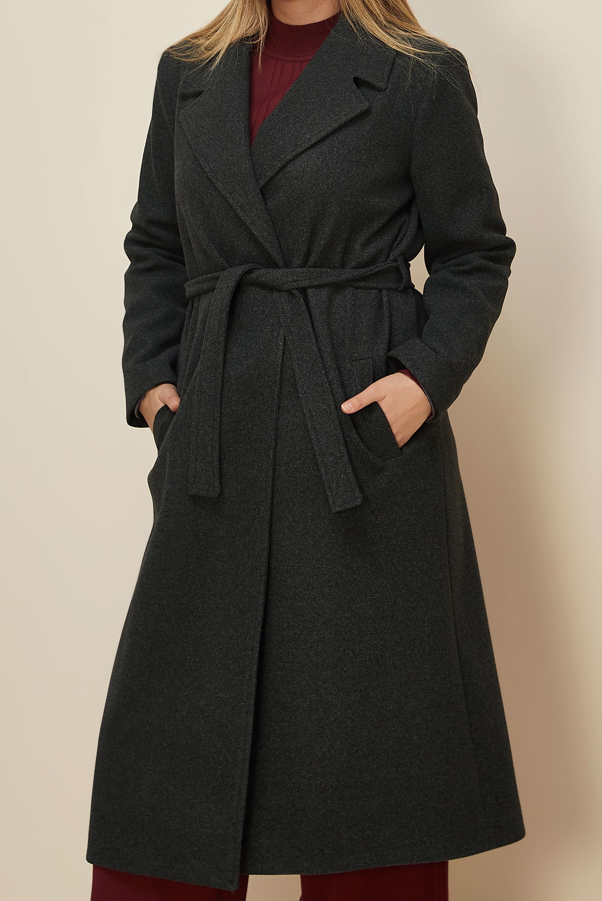 Vêtements hijab GRIS MANTEAU CACHE CEINTURE 90643