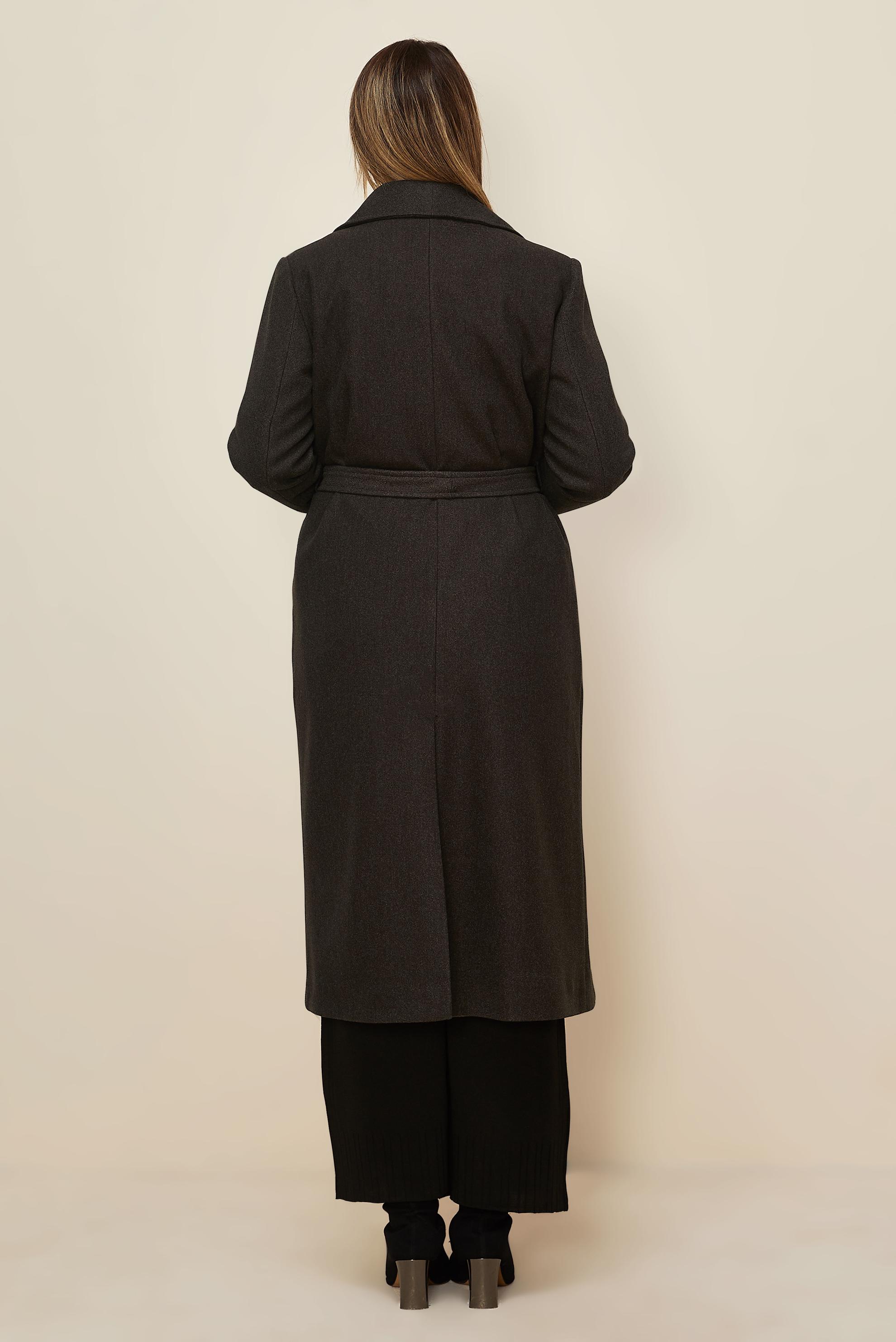 Vêtements hijab BRUN MANTEAU CACHE CEINTURE 90643