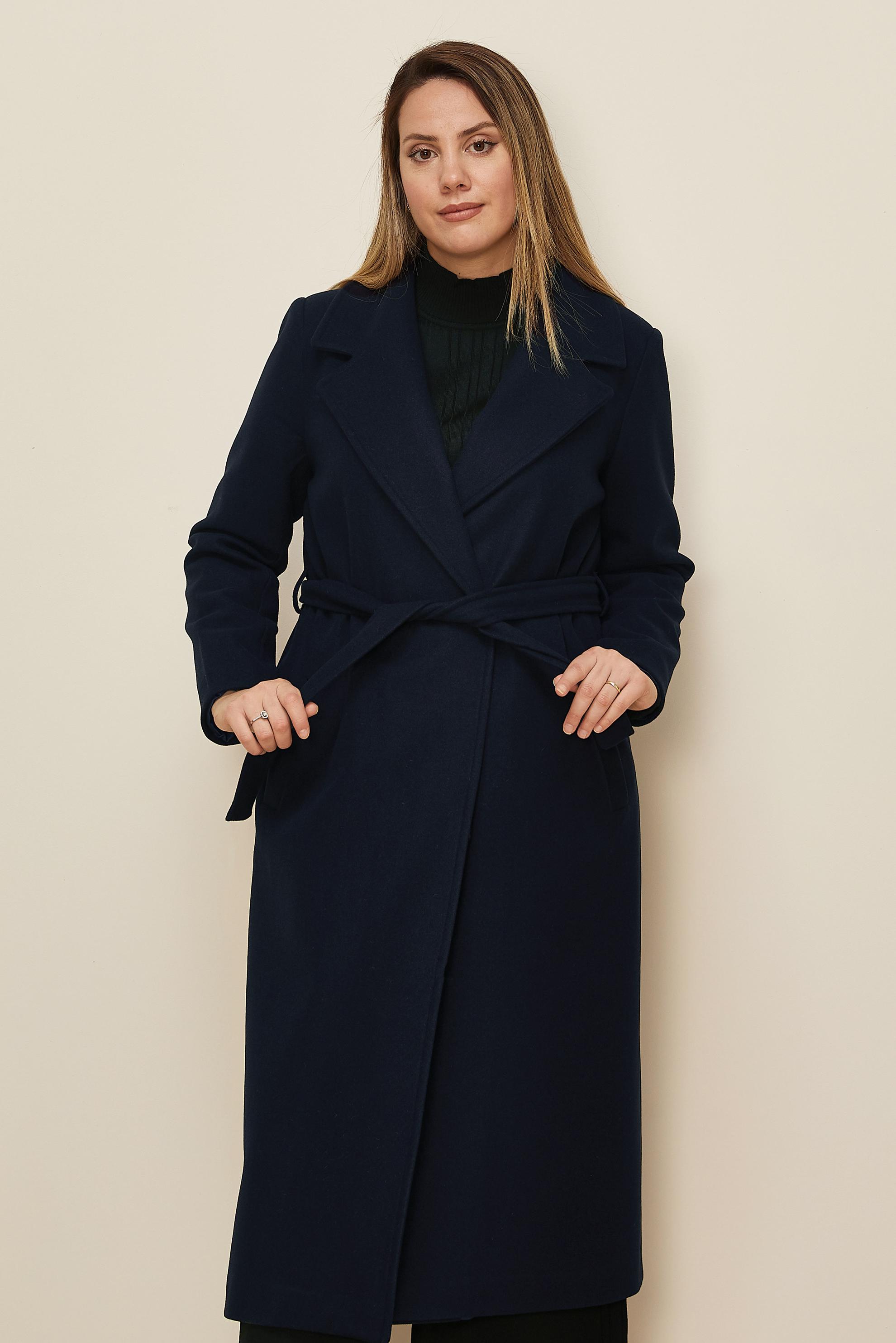 Vêtements hijab BLEU MARINE MANTEAU CACHE CEINTURE 90643