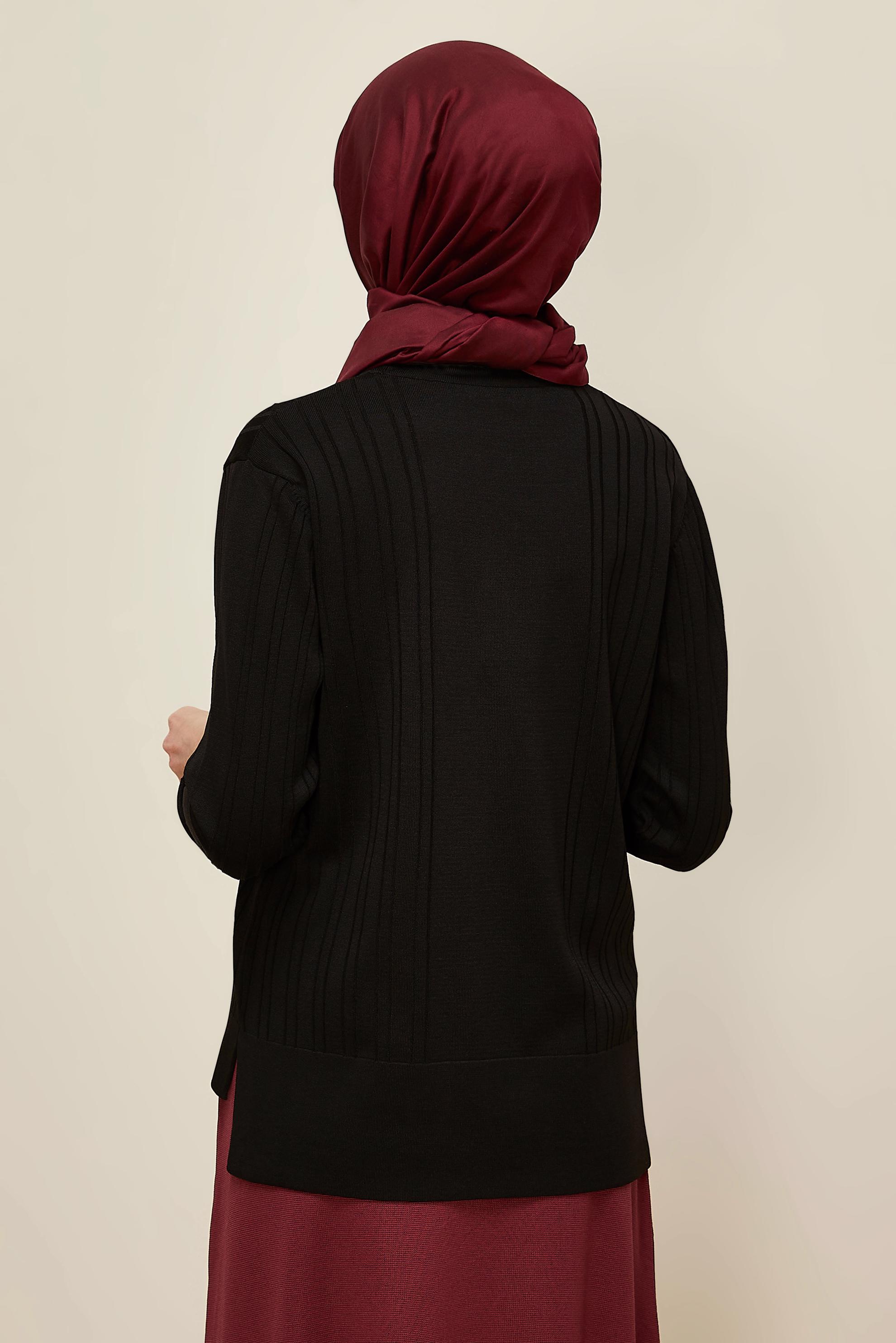 Hijab clothing BLACK KNITWEAR SWEATER 45877