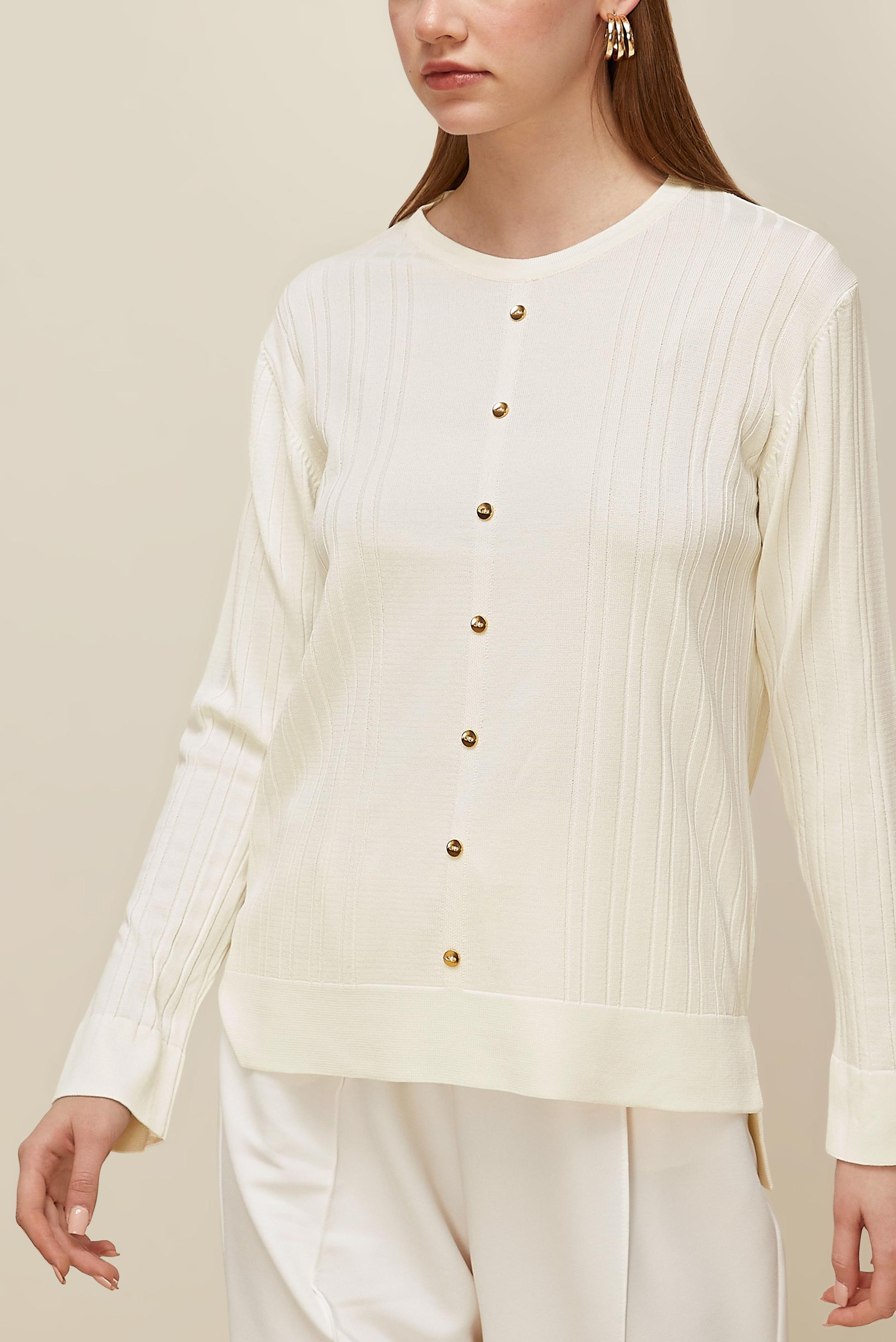 Hijab clothing WHITE KNITWEAR SWEATER 45877