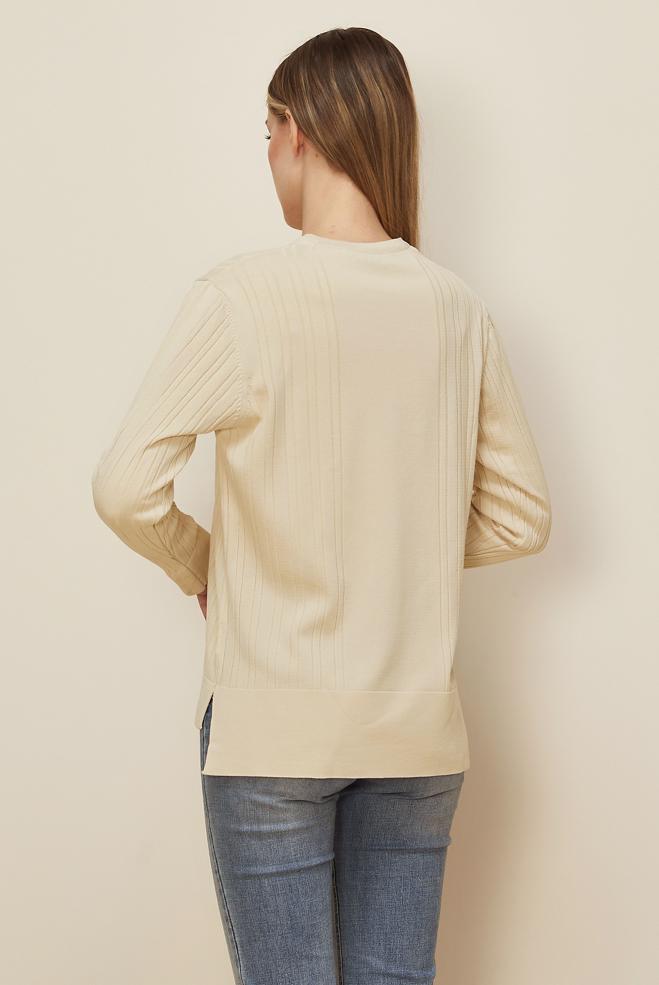 Hijab clothing BEIGE KNITWEAR SWEATER 45877 - ALVİNA