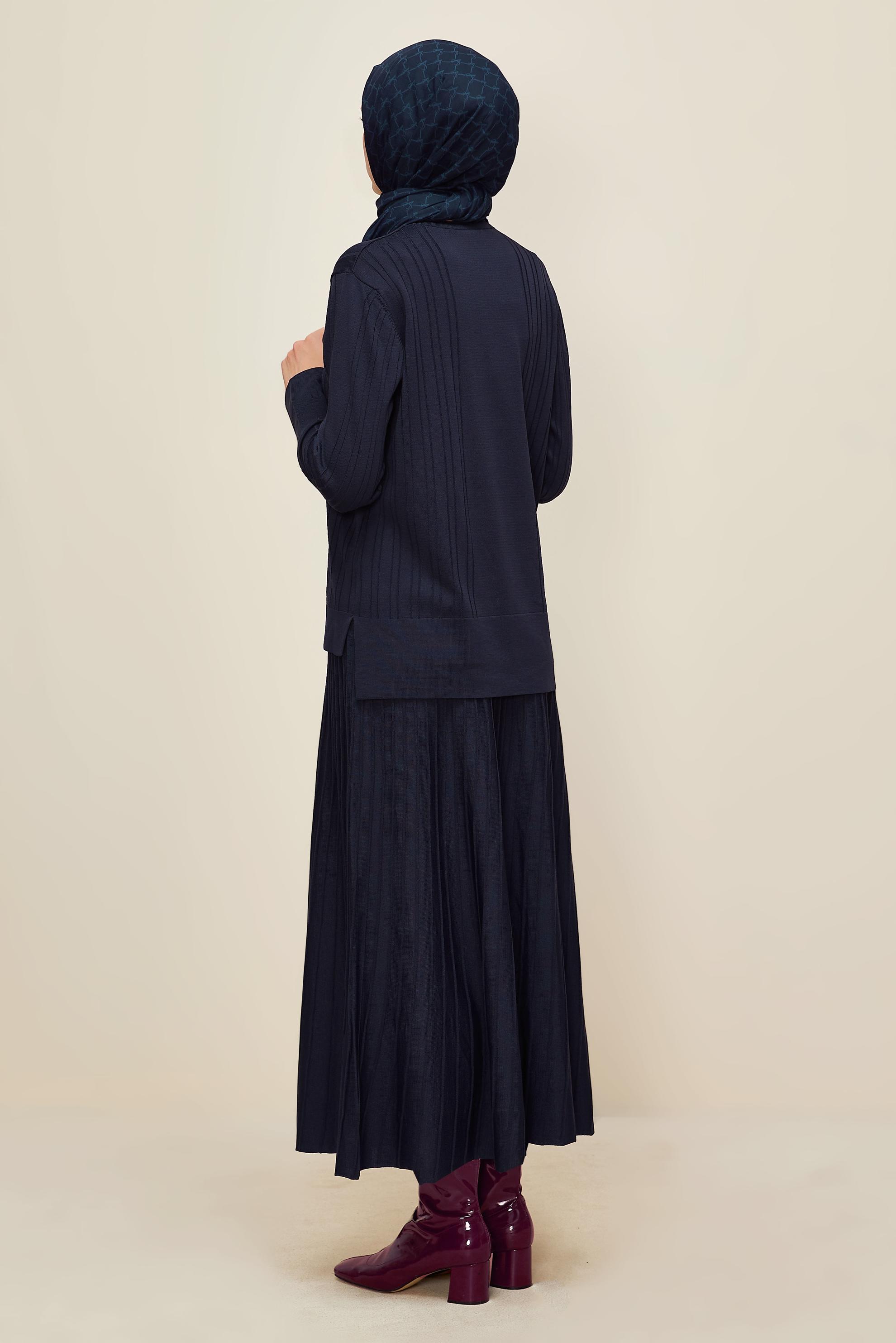 Hijab clothing NAVY BLUE KNITWEAR SWEATER 45877