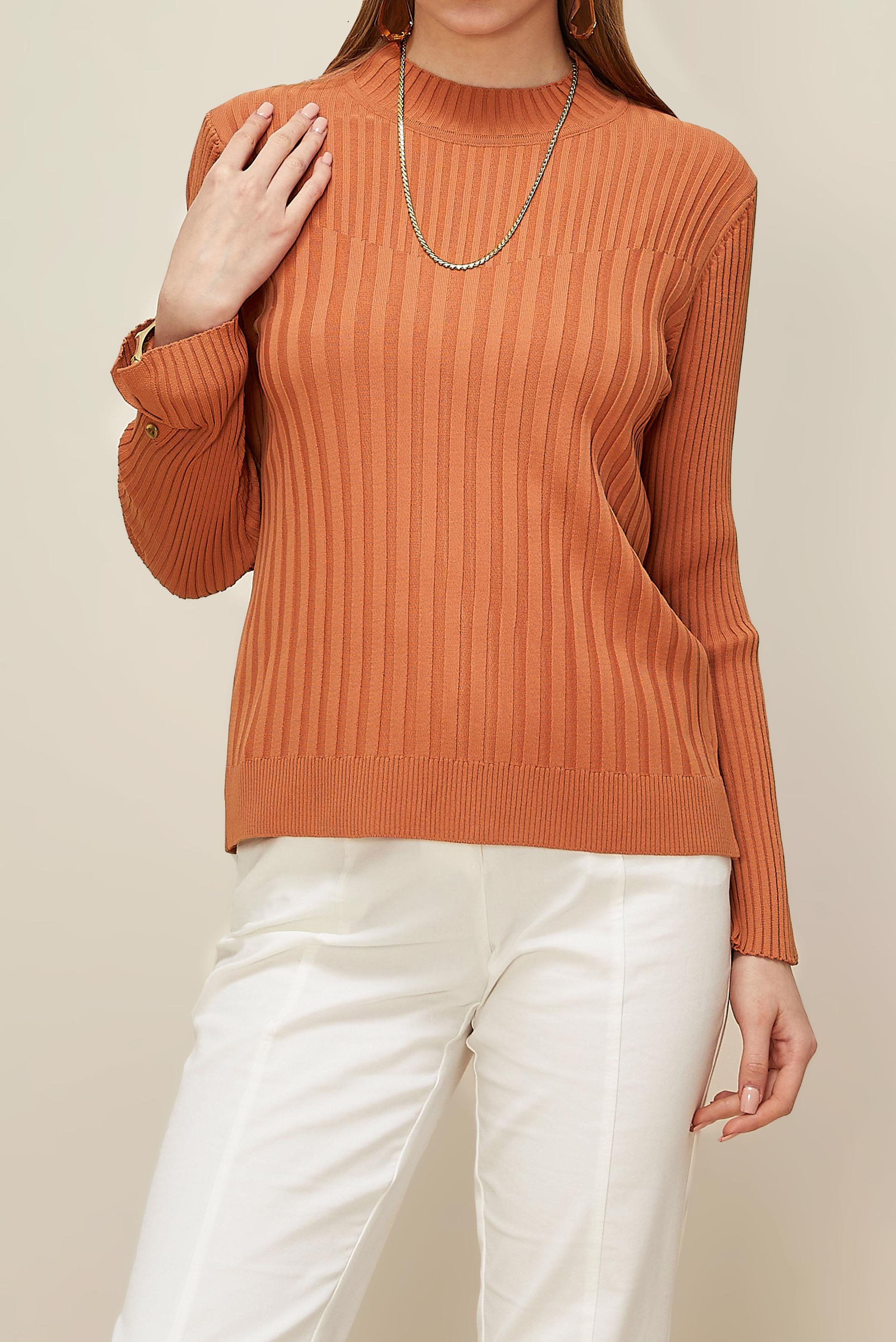 Hijab clothing ORANGE KNITWEAR SWEATER 45878