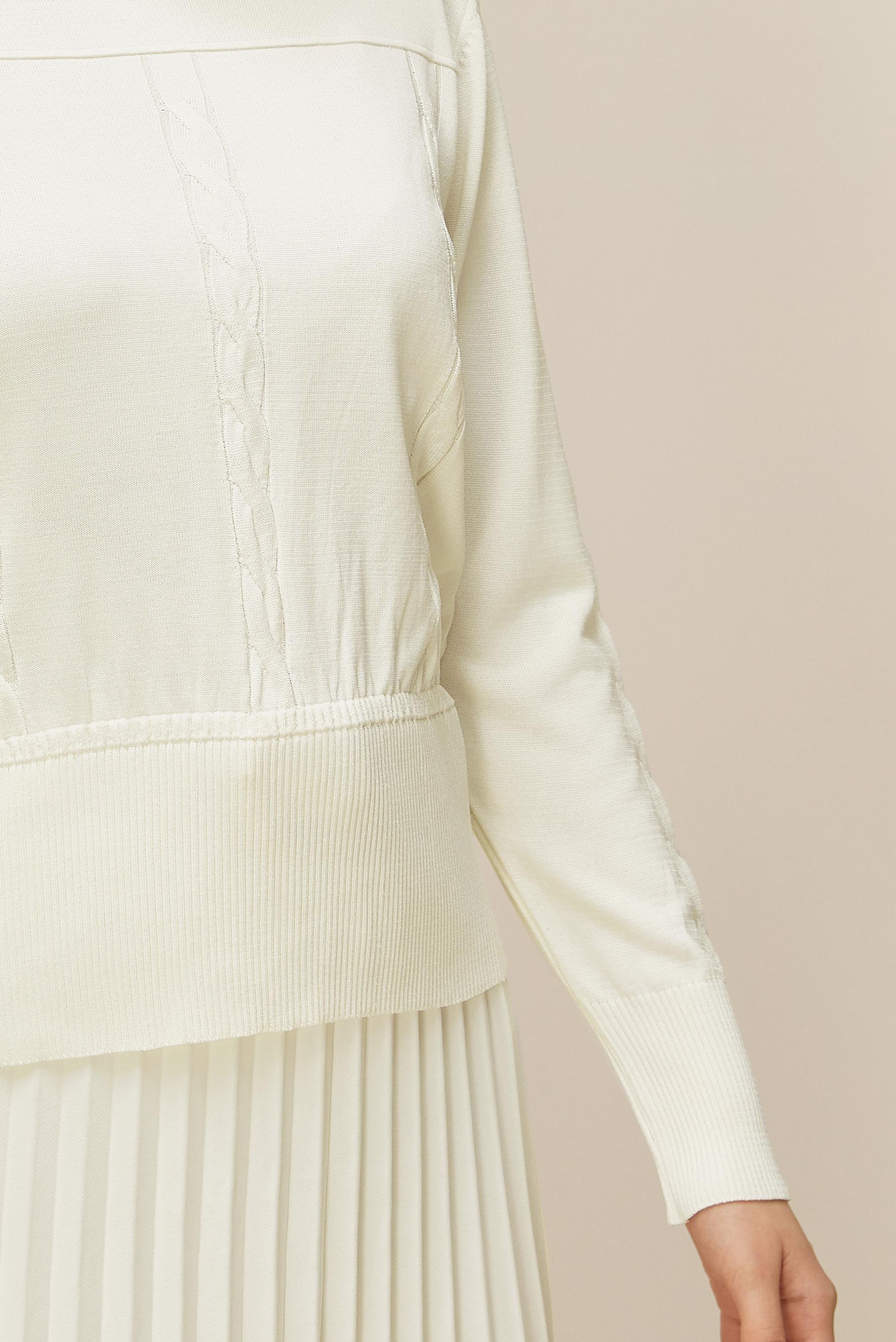 Hijab clothing WHITE KNITWEAR SWEATER 45880