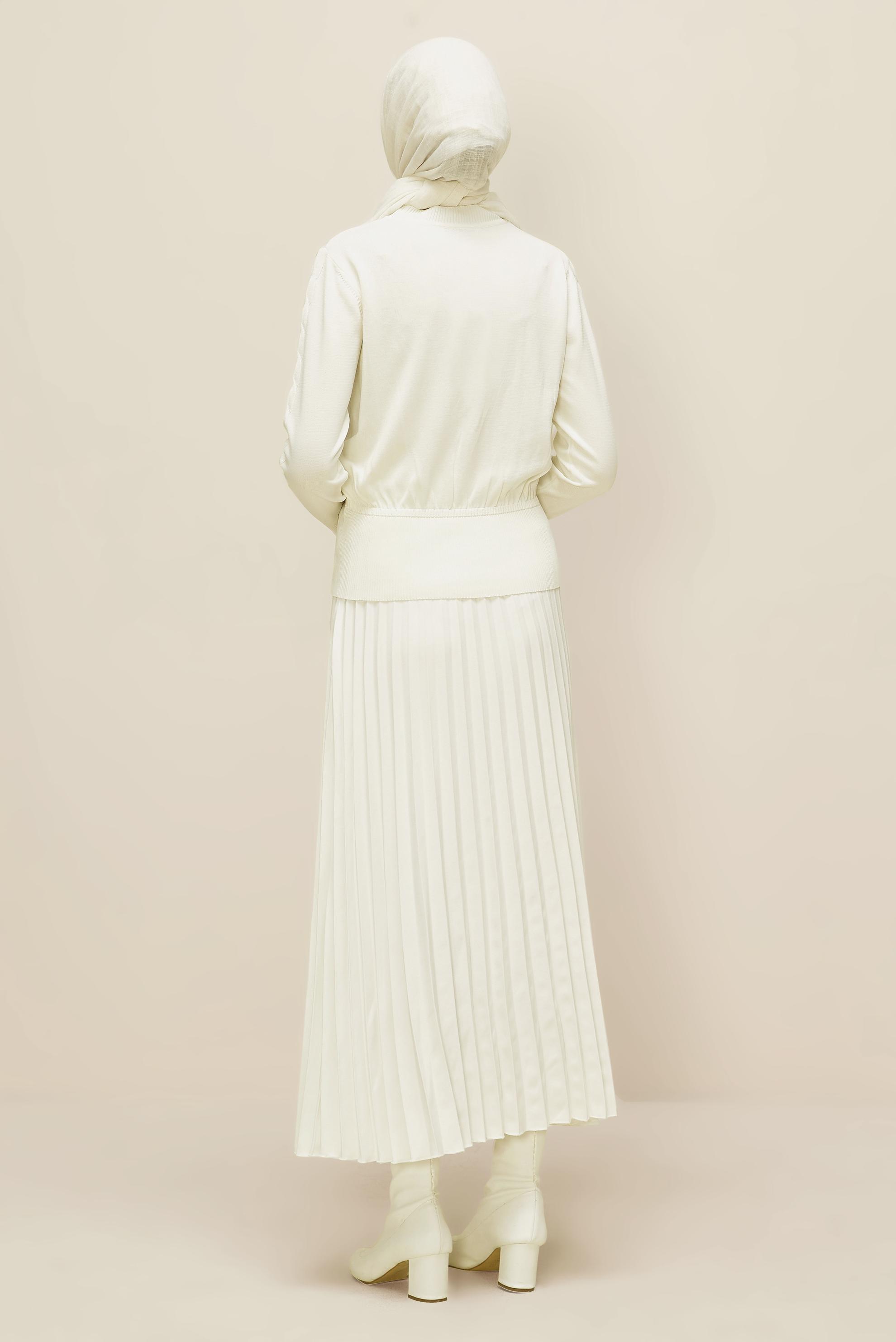 Hijab clothing WHITE KNITWEAR SWEATER 45880