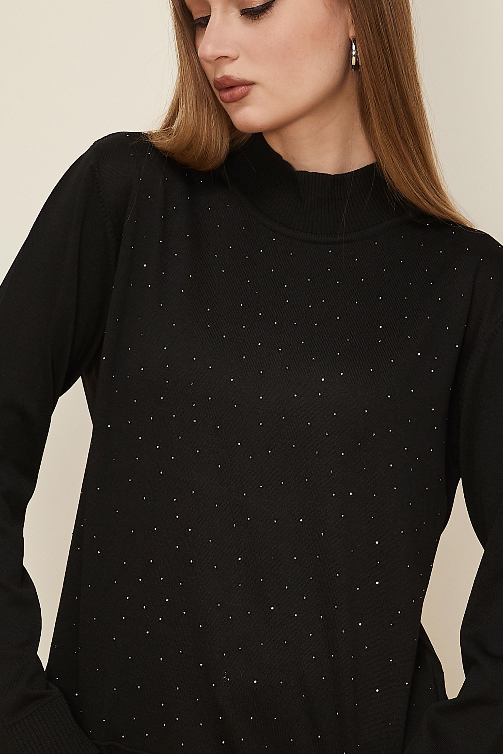 Hijab clothing BLACK GEM DETAILED KNITWEAR SWEATER 45881