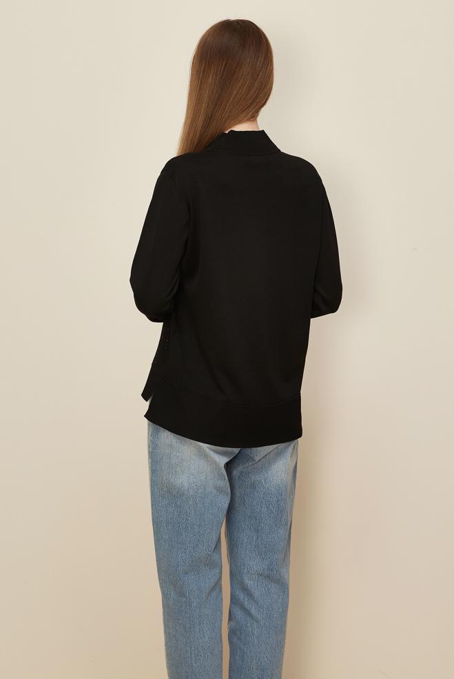 Hijab clothing BLACK GEM DETAILED KNITWEAR SWEATER 45881 - ALVİNA