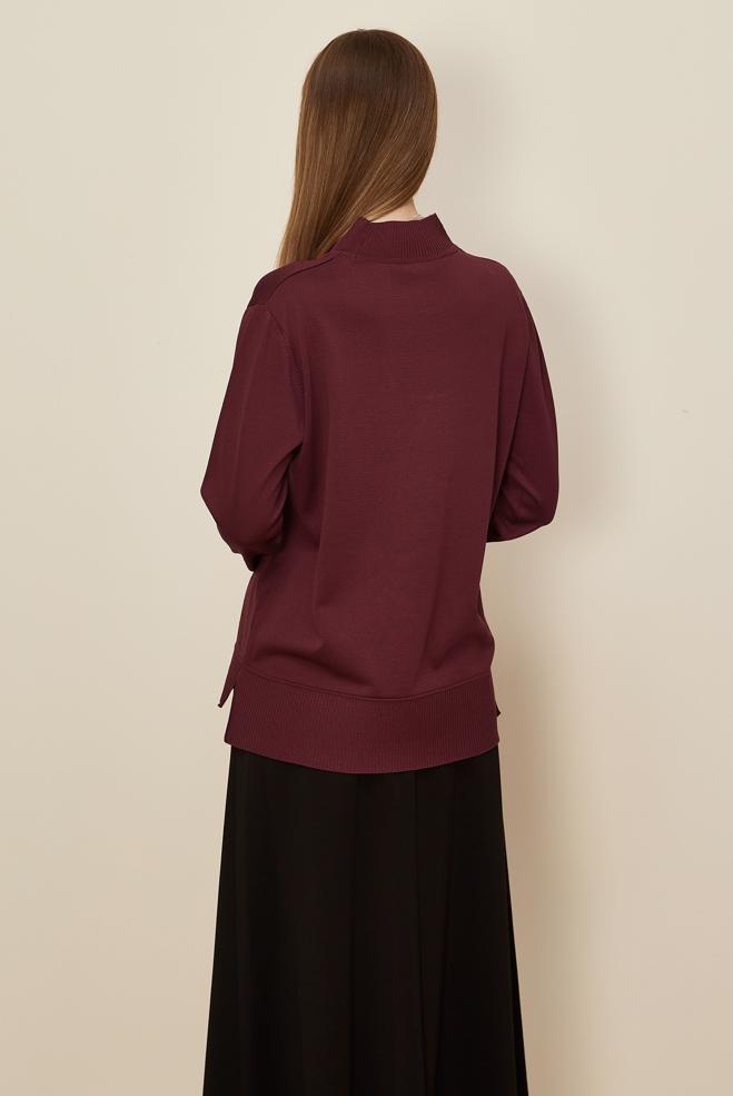 Hijab clothing CLARET RED GEM DETAILED KNITWEAR SWEATER 45881 - ALVİNA