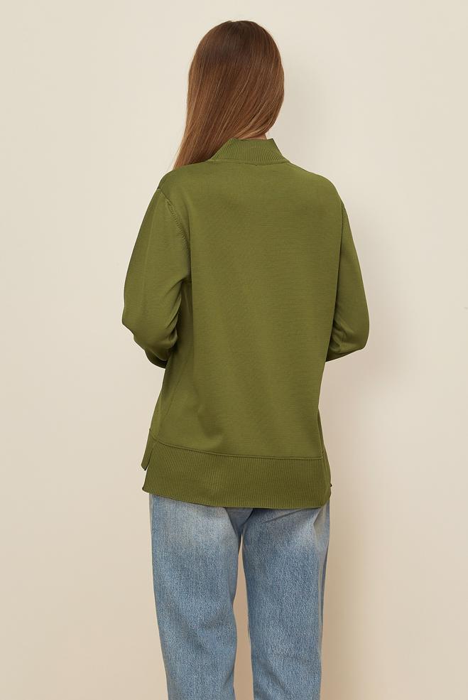 Hijab clothing GREEN GEM DETAILED KNITWEAR SWEATER 45881 - ALVİNA