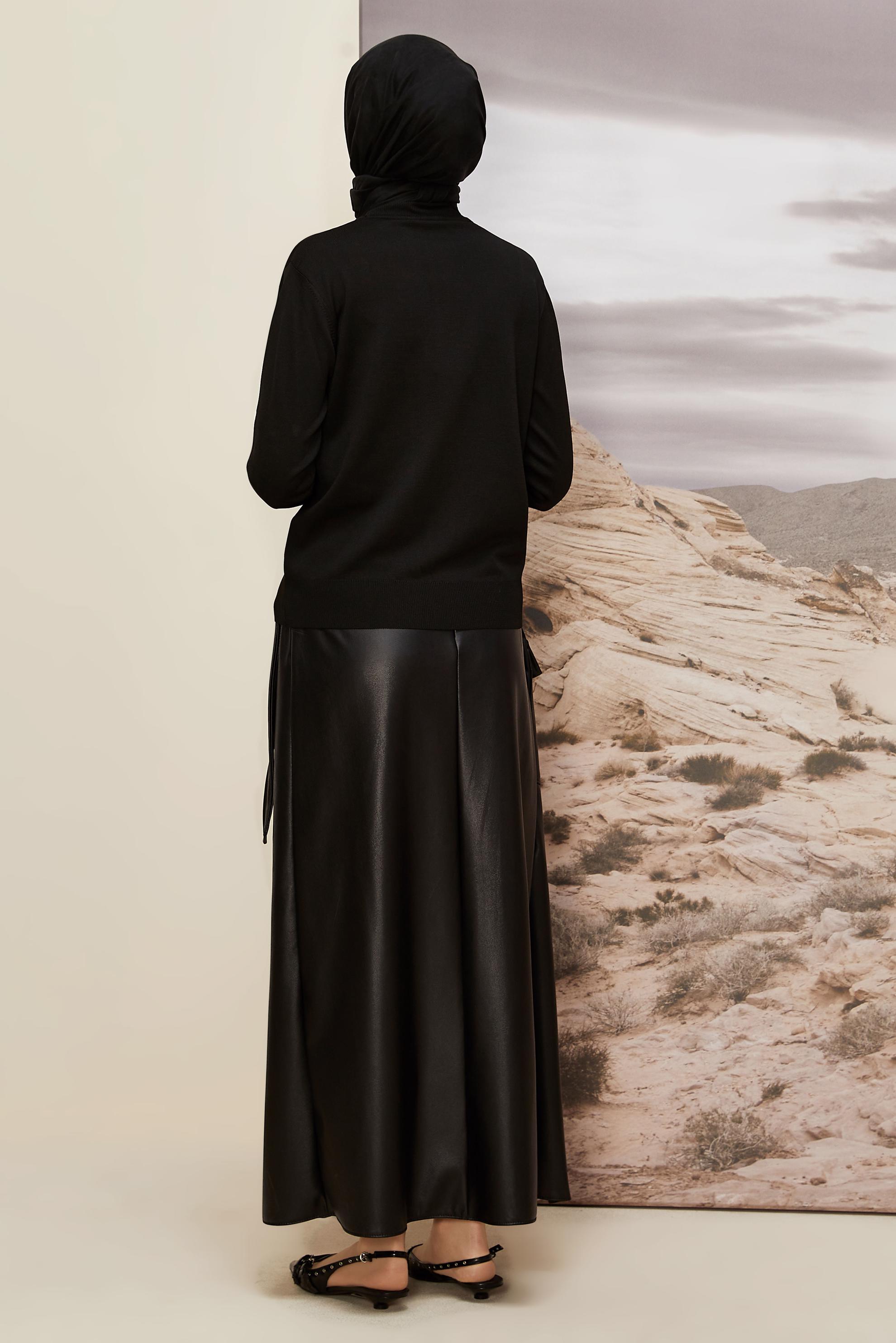 Vêtements hijab NOIR PULL EN MAILLE 45882